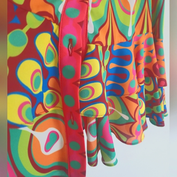 ALEXIS SIRSHA MULTI COLOR MINI DRESS SZ L - Picture 5 of 6